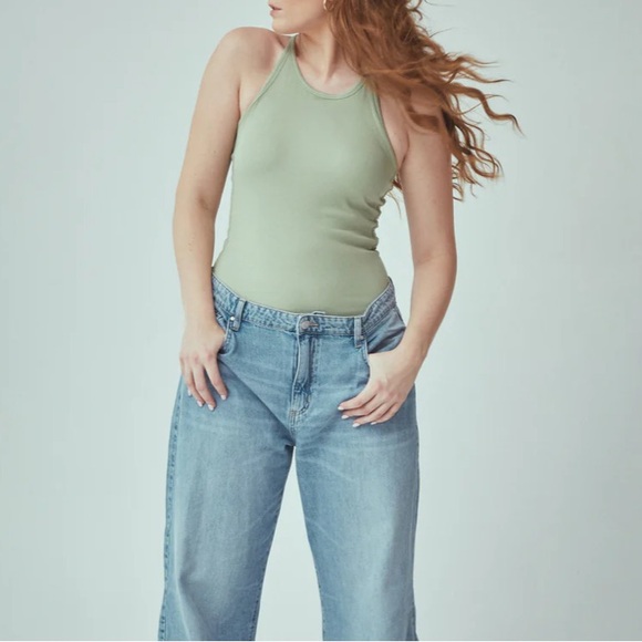 Bamboo High Neck Bramisuit | Sage Green | Medium - Picture 2 of 5